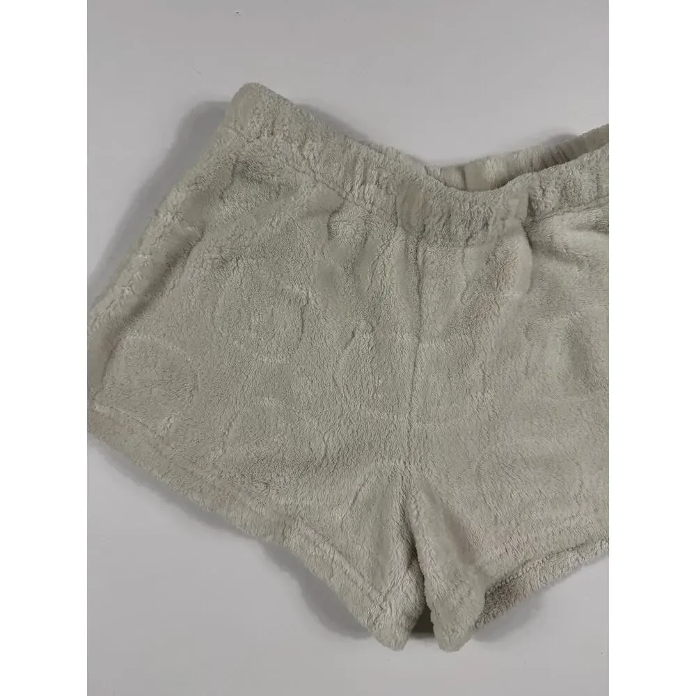 Gap Kids Cozy Plush Sleep Shorts Ivory Girls Size 6
